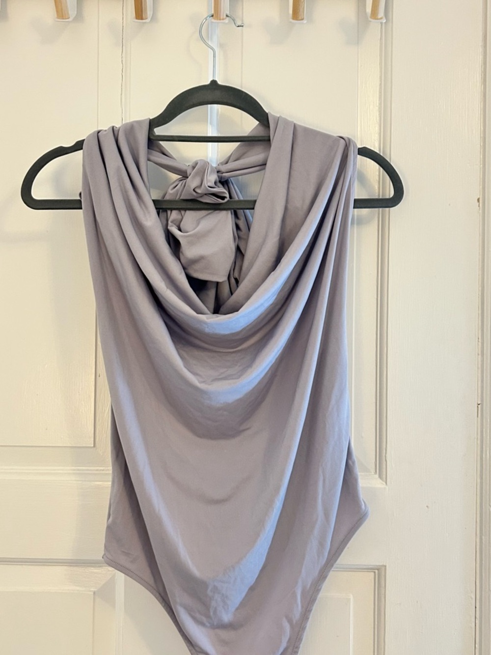Zara Lavender Cowl Neck Bodysuit